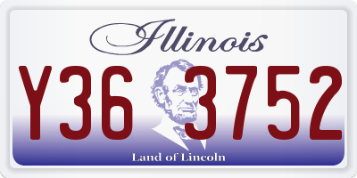 IL license plate Y363752