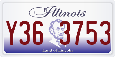 IL license plate Y363753