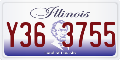 IL license plate Y363755