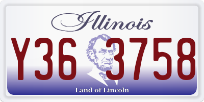 IL license plate Y363758