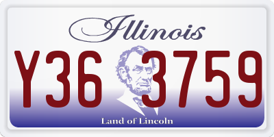 IL license plate Y363759