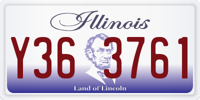 IL license plate Y363761