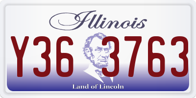 IL license plate Y363763
