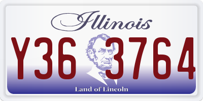 IL license plate Y363764