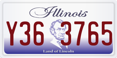 IL license plate Y363765