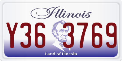 IL license plate Y363769