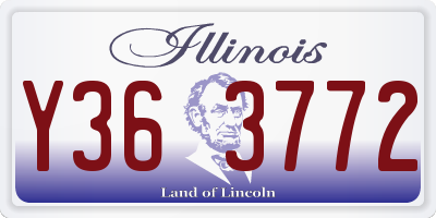 IL license plate Y363772
