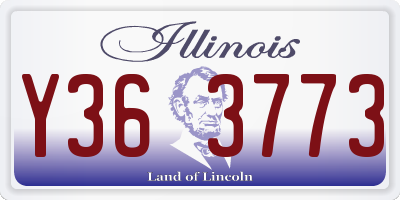 IL license plate Y363773