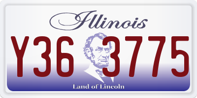 IL license plate Y363775