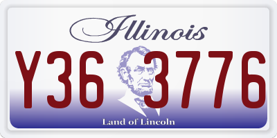 IL license plate Y363776