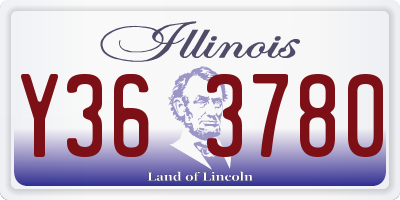IL license plate Y363780