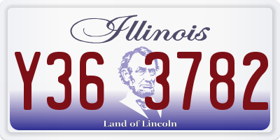 IL license plate Y363782