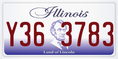 IL license plate Y363783