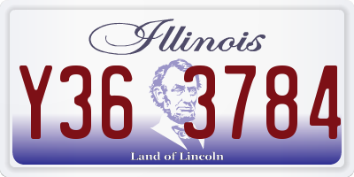 IL license plate Y363784