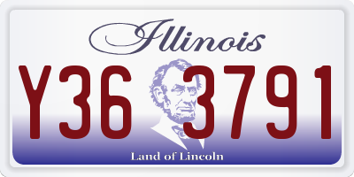 IL license plate Y363791