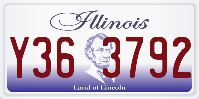 IL license plate Y363792