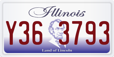 IL license plate Y363793