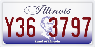 IL license plate Y363797