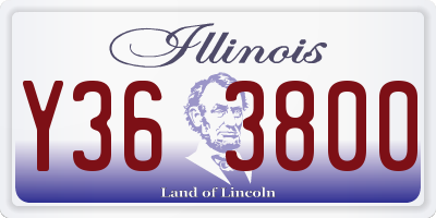 IL license plate Y363800