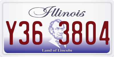 IL license plate Y363804