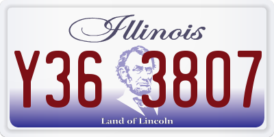 IL license plate Y363807