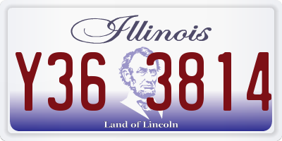 IL license plate Y363814