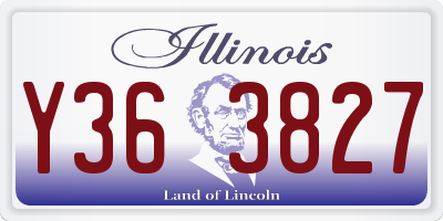 IL license plate Y363827