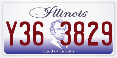 IL license plate Y363829