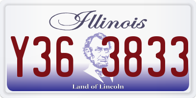 IL license plate Y363833