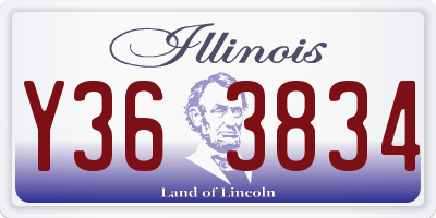 IL license plate Y363834