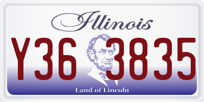 IL license plate Y363835