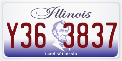 IL license plate Y363837