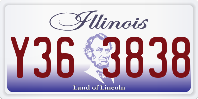 IL license plate Y363838