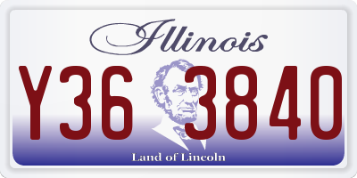 IL license plate Y363840