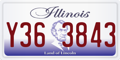 IL license plate Y363843