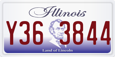 IL license plate Y363844