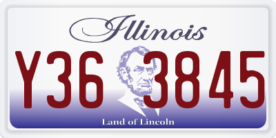 IL license plate Y363845