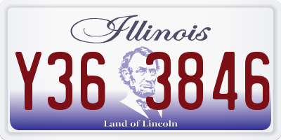 IL license plate Y363846