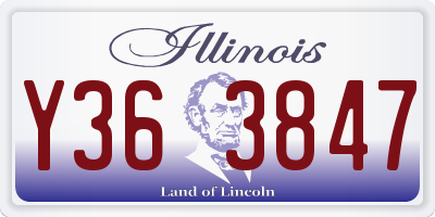 IL license plate Y363847