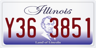 IL license plate Y363851
