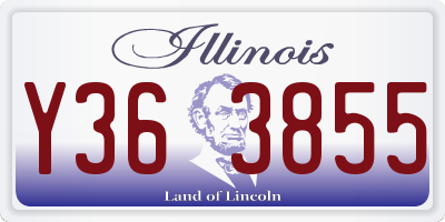 IL license plate Y363855