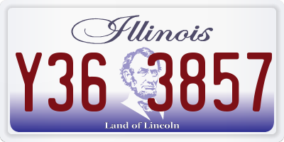 IL license plate Y363857