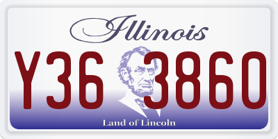 IL license plate Y363860