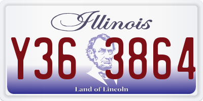 IL license plate Y363864