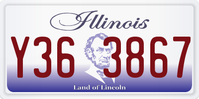 IL license plate Y363867