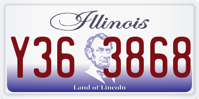 IL license plate Y363868