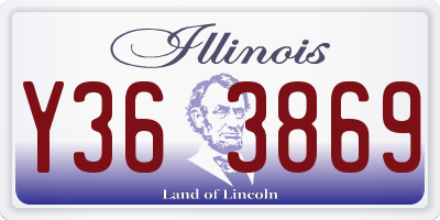 IL license plate Y363869