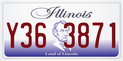 IL license plate Y363871