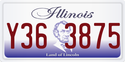 IL license plate Y363875