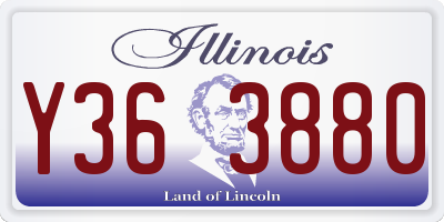 IL license plate Y363880